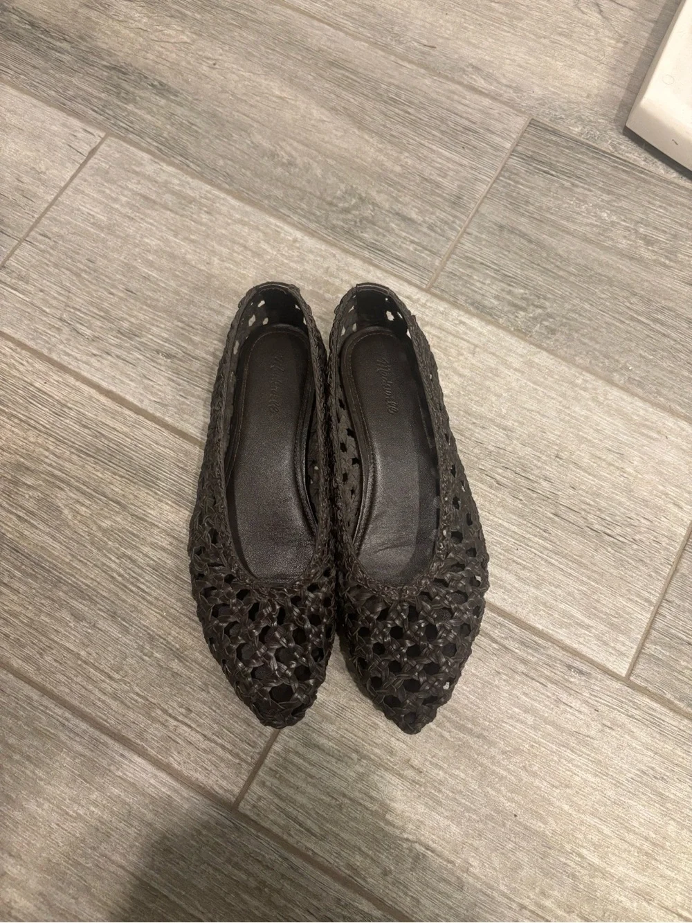 Madewell The Ruth Ballet Flat in Woven Leather